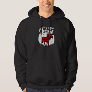 Big Sister Moose Red Kariert Buffalo Matching Fami Hoodie