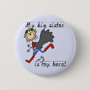 Big Sister My Held T - Shirt und Geschenke Button