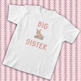 Big Sister Niedlich Little Bunny Rabbit Pastel Blu T-Shirt