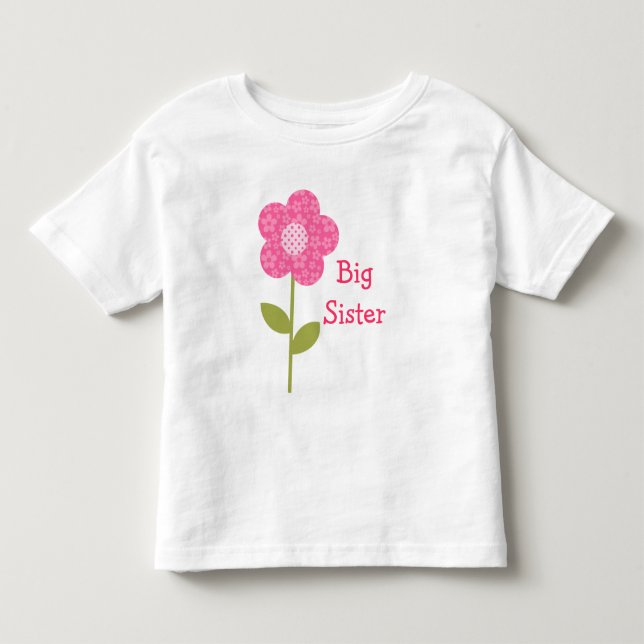 Big Sister Pink Blume Shirt (Vorderseite)