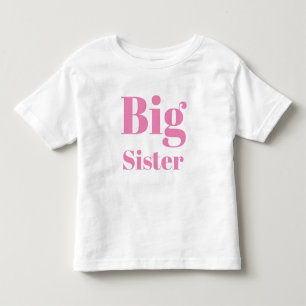 Big Sister Pink Briefe Mädchen T - Shirt