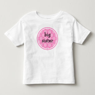 Big Sister Pink Polka Dot Circle Kleinkind T-shirt