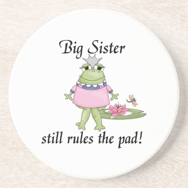 Big Sister regiert die Pad-Geschenke Sandstein Untersetzer (Vorne)