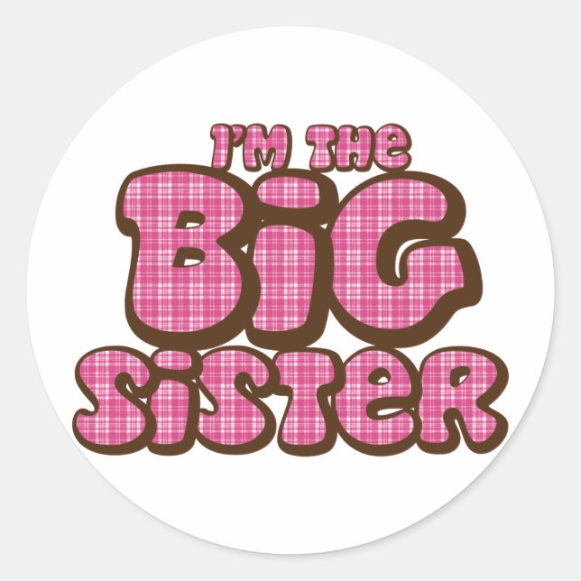 Big Sister Runder Aufkleber (Vorderseite)