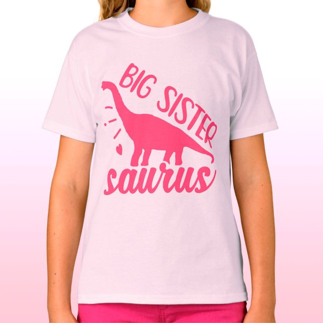 Big Sister Saurus in Pink T-Shirt (Von Creator hochgeladen)