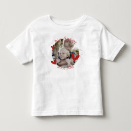 Big Sister Siblings Foto Herz Niedlich Kleinkind T-shirt