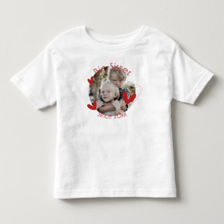 Big Sister Siblings Foto Herz Niedlich Kleinkind T-shirt