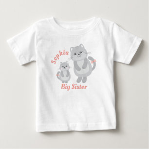 Big Sister T - Shirt mit Niedlichen Kittens für Mä