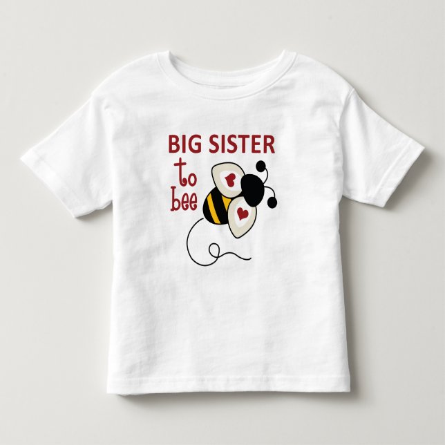 Big Sister to Bee Kleinkind T-shirt (Vorderseite)