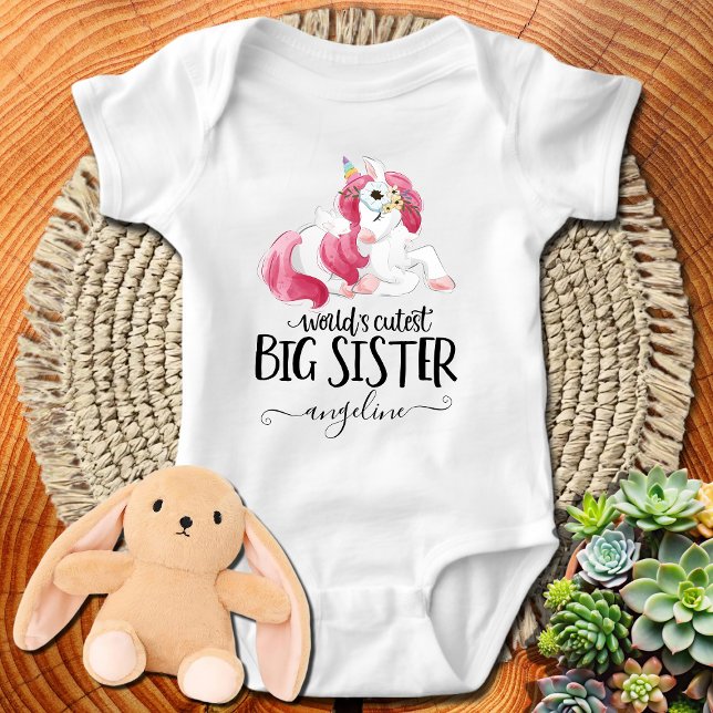 Big Sister Unicorn Baby Strampler (Von Creator hochgeladen)