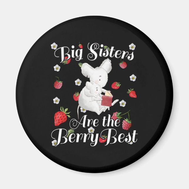 Big Sisters Berry Best - Mouse Strawberry Pub Magnet (Vorne)