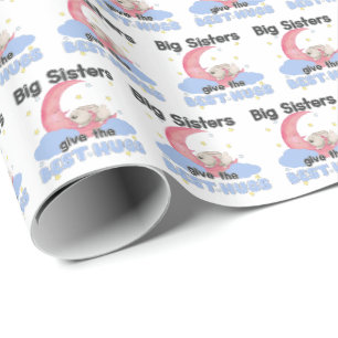 Big Sisters Give the Best Hugs - Moon Bunny Geschenkpapier