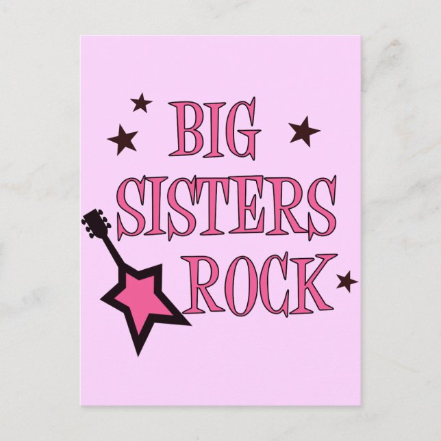 Big Sisters Rock Postkarte (Vorderseite)