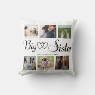 Big Sisters Skriptgeschenk für Schwestern Foto Col Kissen