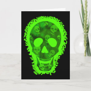 Big Skull 'Happy Halloween'-Grüße-Karte Karte