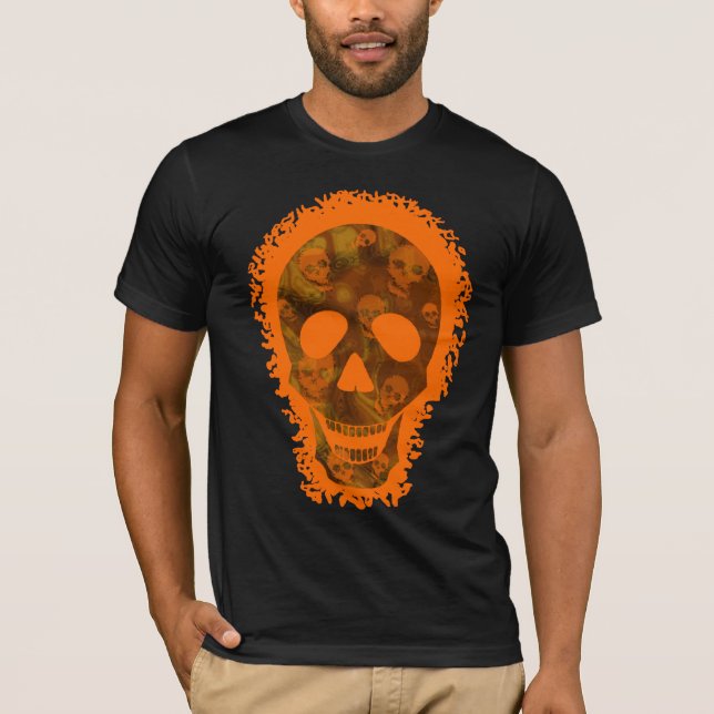 Big Skull Orange T - Shirt (Vorderseite)