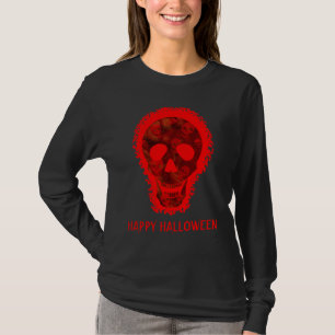 Big Skull Red 'Happy Halloween' T - Shirt