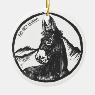 Big Sky Burro Keramik Ornament