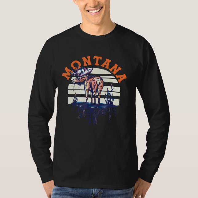 Big Sky Country Montana Coole Retro Rodelbahn T-Shirt (Vorderseite)