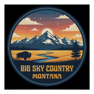Big Sky Country Montana Poster