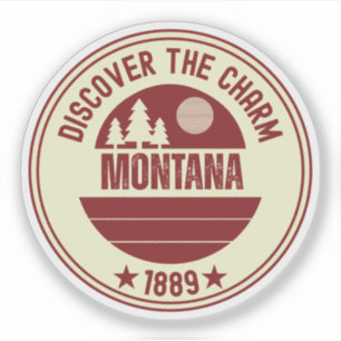 Big Sky Country MT - Geschenk aus Montana Aufkleber