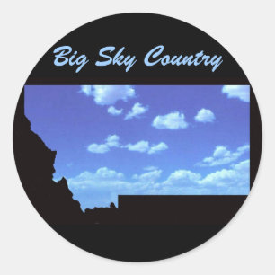 Big-Sky-Land Runder Aufkleber
