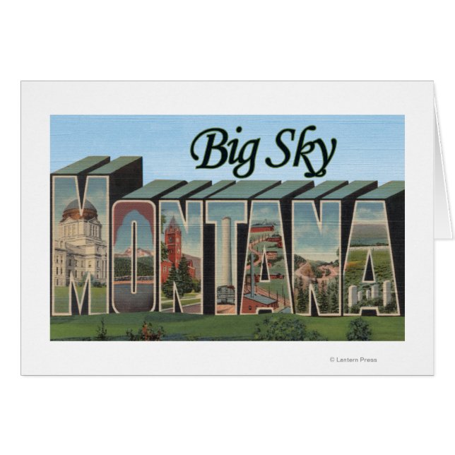 Big Sky, Montana - Große Briefmarkenszenen (Vorderseite (Horizontal))