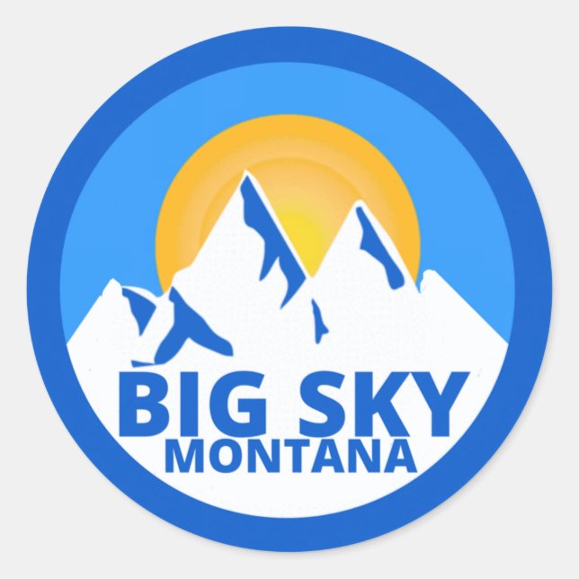BIG SKY MONTANA RUNDER AUFKLEBER (Vorderseite)