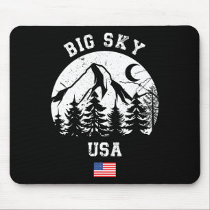Big Sky Montana Ski Resort Alpin Mousepad