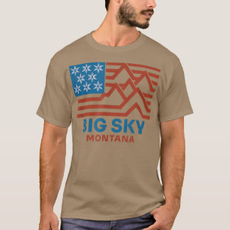 Big Sky Montana Ski Snowboard Snow Mountain T-Shirt