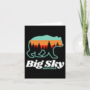 Big Sky Montana Skifahren Snowboarden Bären Karte