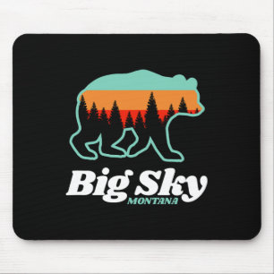 Big Sky Montana Skifahren Snowboarden Bären Mousepad