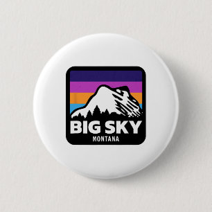 Big Sky Montana Skifahren Snowboarden Familie Ski Button