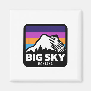 Big Sky Montana Skifahren Snowboarden Familie Ski Magnet