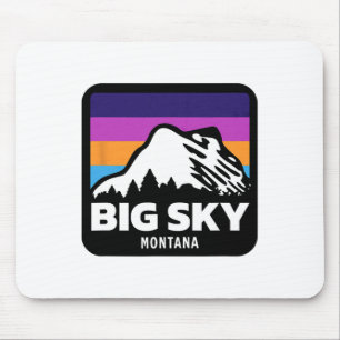 Big Sky Montana Skifahren Snowboarden Familie Ski Mousepad