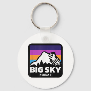 Big Sky Montana Skifahren Snowboarden Familie Ski  Schlüsselanhänger