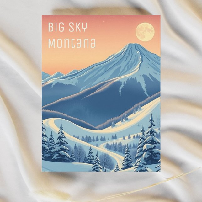 Big Sky Montana Skigebiet Urlaub Postkarte (Von Creator hochgeladen)