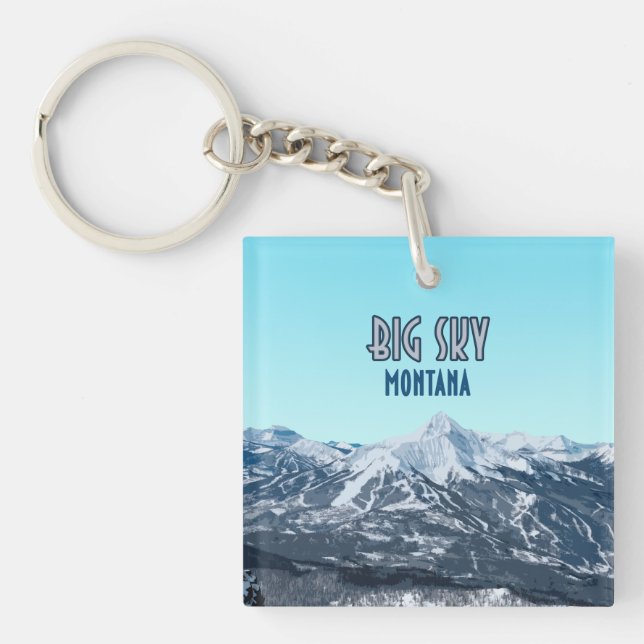 Big Sky Montana Vintag Schlüsselanhänger (Vorderseite)