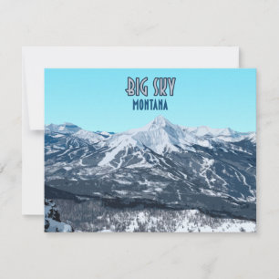 Big Sky Montana Vintage Flachkarte