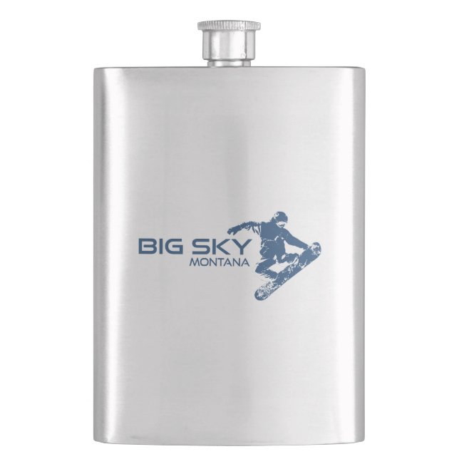 Big Sky Resort Montana Flachmann (Vorderseite)