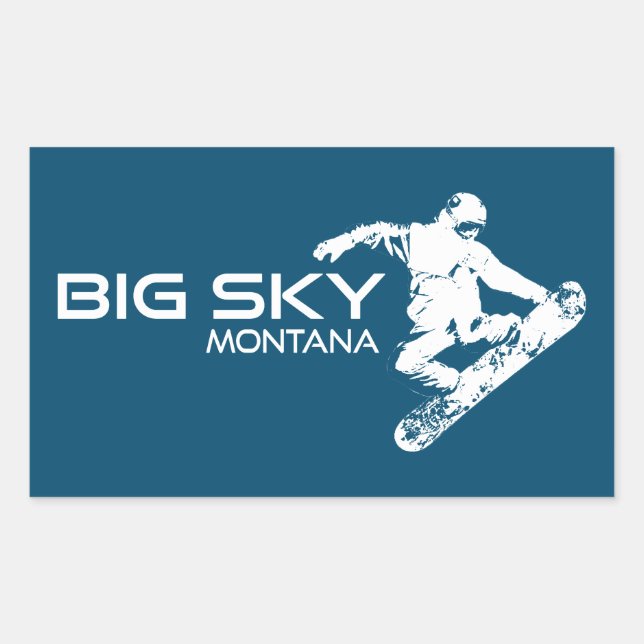 Big Sky Resort Montana Rechteckiger Aufkleber (Vorderseite)