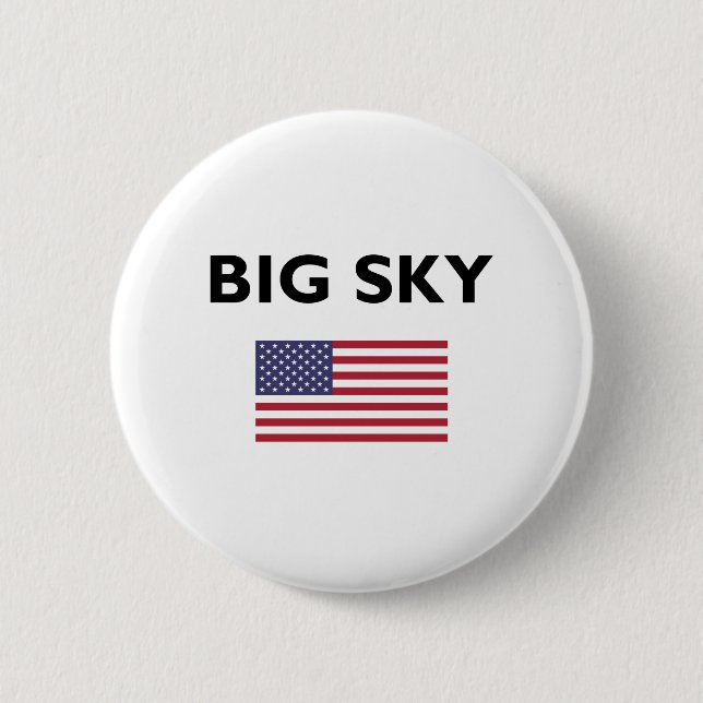 Big Sky USA American Flag Light Color Button (Vorderseite)