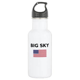 Big Sky USA American Flag Light Color Edelstahlflasche