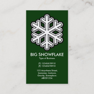 Big Snowflake - Dunkelgrün (003300) Visitenkarte