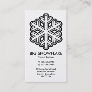 Big Snowflake - White (Platinum Card) Visitenkarte