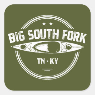 Big South Fork National River Kayak Quadratischer Aufkleber
