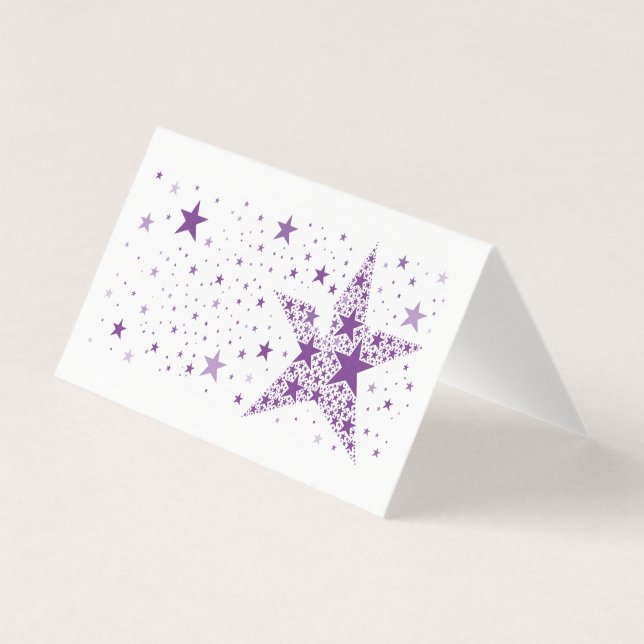 Big Star aus kleinen Sternen in Violet Lila (Vorderseite)