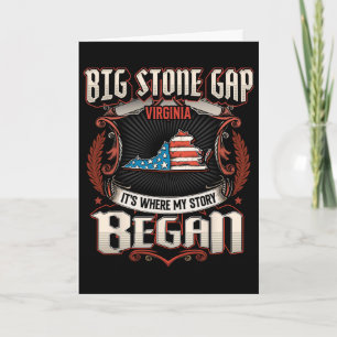Big Stone Gap Virginia USA-Flagge 4. Juli Karte