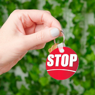 Big Stopp Sign Schlüsselanhänger