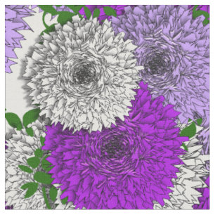 Big Summer Blume Lila Mix Blumendruck Stoff
